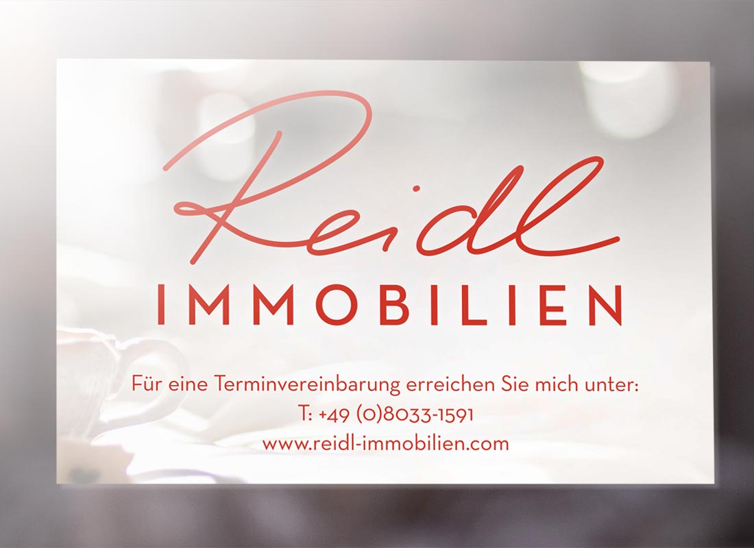 Projekt Reidl Immobilien – Martin Eiter – Agentur für Grafik und Corporate Design